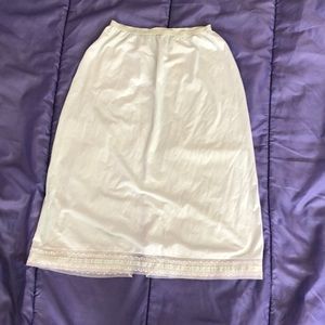 Vintage pale blue slip skirt